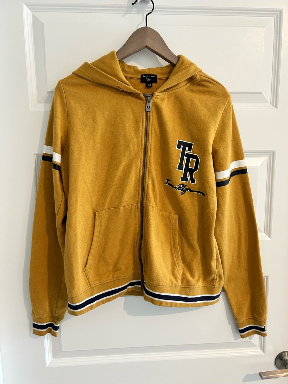 True Religion Hoodie Mustard Yellow Size XL